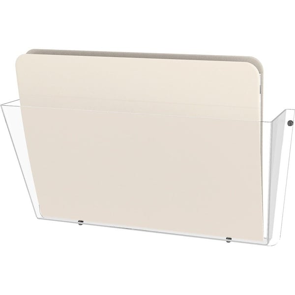 Unbrkbl Wall Pocket, Letter, Single, 14-1/2"x3"x6-1/2", CL
